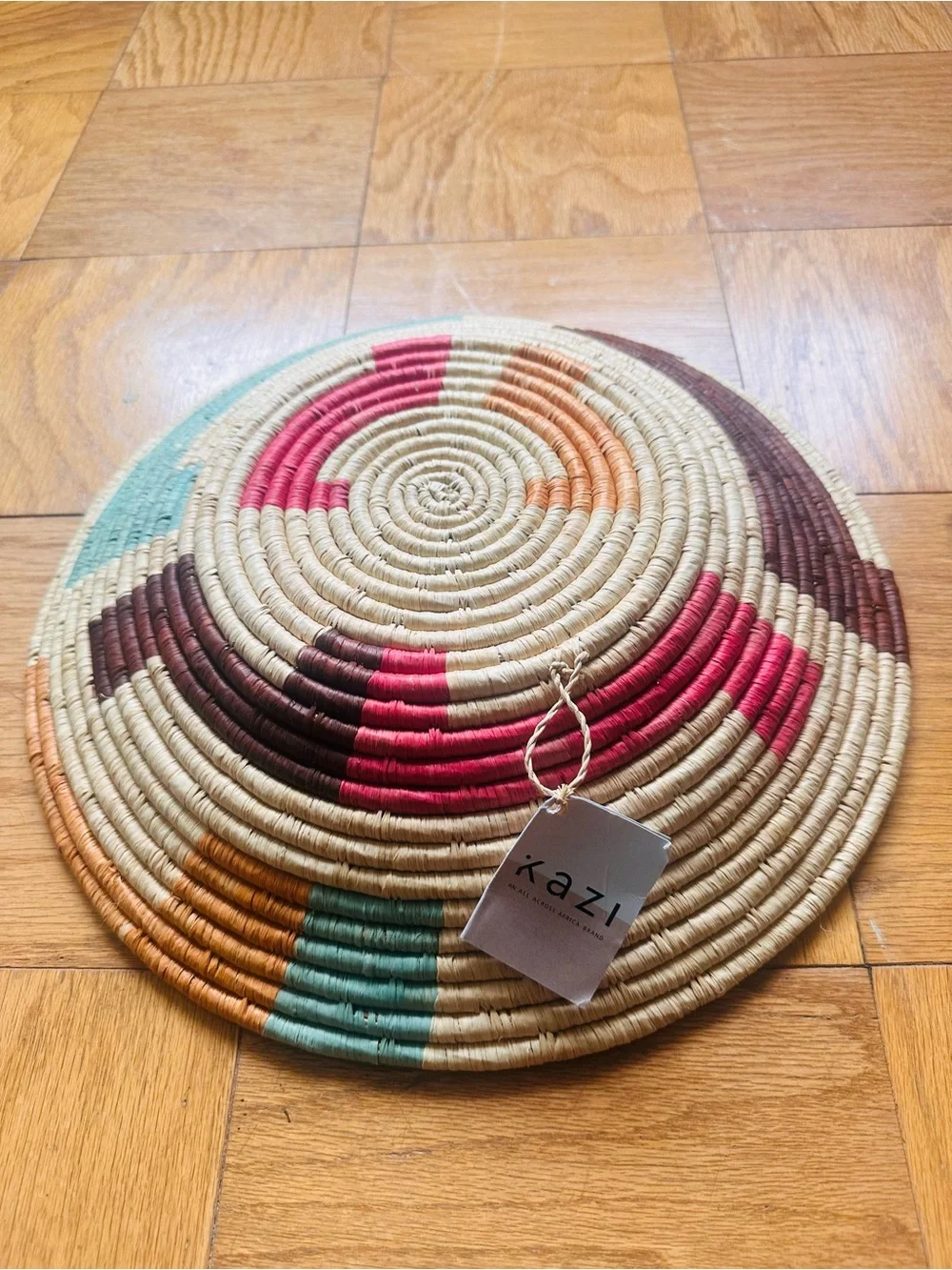 Handwoven Kazi Decorative Bowl — 16” x 3”
